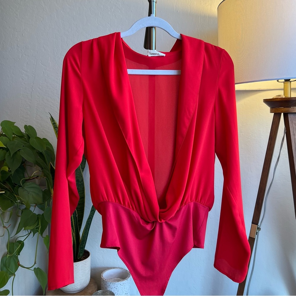 Nordstrom Open Edit Wrap Bodysuit Size Medium In … - image 4